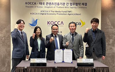 Signing of Memorandum of Understanding (MoU) between Thai Media Fund (TMF) of the Kingdom of Thailand and Korea Creative Content Agency (KOCCA) of the Republic of Korea